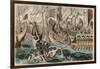 Ancient Greece: Sea Battle,-Heinrich Leutemann-Framed Giclee Print