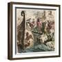 Ancient Greece: Sea Travel, Pirates,-Heinrich Leutemann-Framed Giclee Print