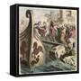 Ancient Greece: Sea Travel, Pirates,-Heinrich Leutemann-Framed Stretched Canvas