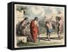 Ancient Greece: Sport, Discus Throwing,-Heinrich Leutemann-Framed Stretched Canvas