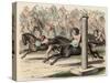 Ancient Greece: Sport: Mounting and dismounting from a horse at speed,-Heinrich Leutemann-Stretched Canvas