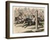 Ancient Greece: Sport: Mounting and dismounting from a horse at speed,-Heinrich Leutemann-Framed Giclee Print