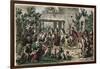 Ancient Greece: Welcoming of the olympic champion in his Hometown,-Heinrich Leutemann-Framed Giclee Print