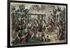 Ancient Greece: Welcoming of the olympic champion in his Hometown,-Heinrich Leutemann-Framed Giclee Print