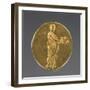 Ancient Greek Gold Ring Engraved with a Muse Holding a Theatrical Mask-null-Framed Photographic Print