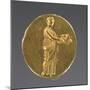 Ancient Greek Gold Ring Engraved with a Muse Holding a Theatrical Mask-null-Mounted Photographic Print