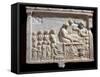 Ancient Greek Marble Relief Depicting a Banquet-null-Framed Stretched Canvas