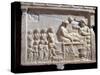 Ancient Greek Marble Relief Depicting a Banquet-null-Stretched Canvas