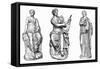 Ancient Greek Muses of Music and Dance-null-Framed Stretched Canvas