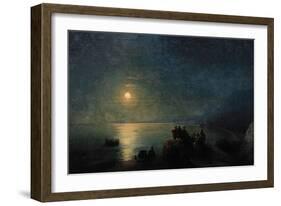 Ancient Greek Poets by the Water's Edge in the Moonlight, 1886-Ivan Konstantinovich Aivazovsky-Framed Giclee Print