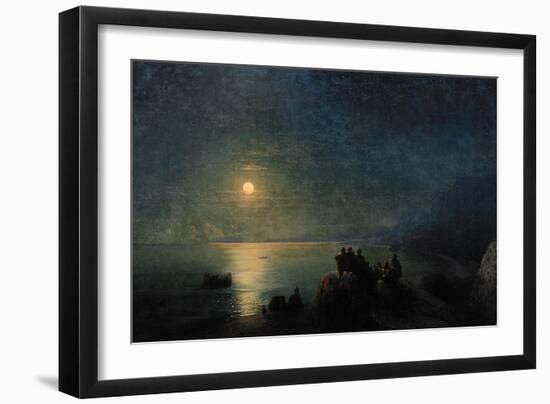 Ancient Greek Poets by the Water's Edge in the Moonlight, 1886-Ivan Konstantinovich Aivazovsky-Framed Premium Giclee Print