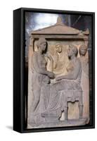 Ancient Greek Relief Showing Friends Greeting Each Other-null-Framed Stretched Canvas