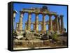 Ancient Greek Temple, Selinunte, Sicily-Michael Newton-Framed Stretched Canvas