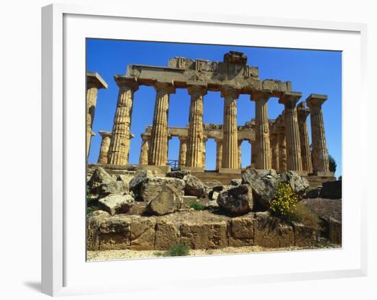 Ancient Greek Temple, Selinunte, Sicily-Michael Newton-Framed Photographic Print