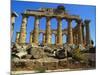 Ancient Greek Temple, Selinunte, Sicily-Michael Newton-Mounted Photographic Print