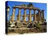 Ancient Greek Temple, Selinunte, Sicily-Michael Newton-Stretched Canvas