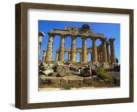 Ancient Greek Temple, Selinunte, Sicily-Michael Newton-Framed Photographic Print