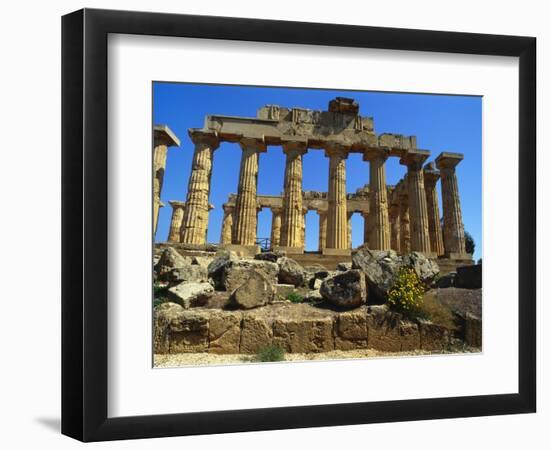 Ancient Greek Temple, Selinunte, Sicily-Michael Newton-Framed Photographic Print