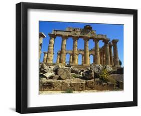 Ancient Greek Temple, Selinunte, Sicily-Michael Newton-Framed Photographic Print