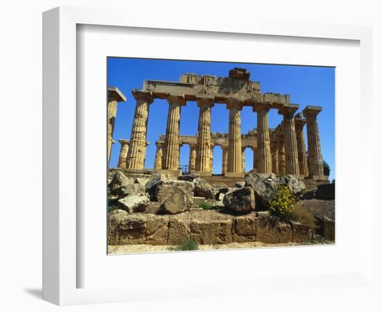 Ancient Greek Temple, Selinunte, Sicily-Michael Newton-Framed Photographic Print