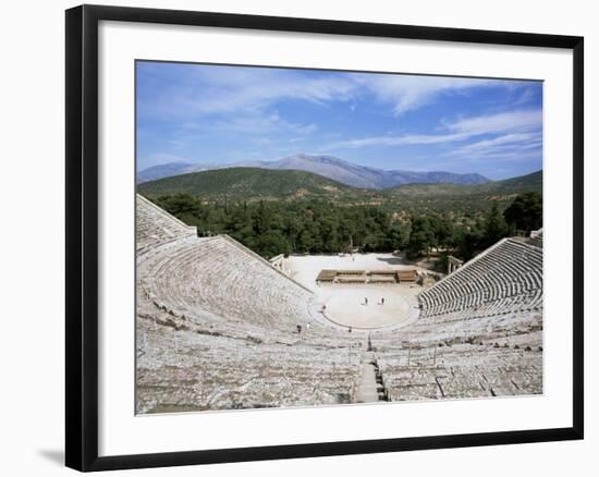 Ancient Greek Theatre, Epidaurus, Unesco World Heritage Site, Peloponnese, Greece, Europe-Oliviero Olivieri-Framed Photographic Print