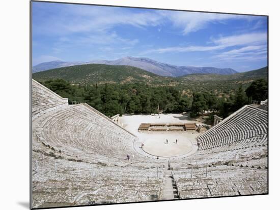 Ancient Greek Theatre, Epidaurus, Unesco World Heritage Site, Peloponnese, Greece, Europe-Oliviero Olivieri-Mounted Photographic Print