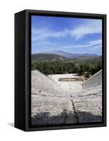 Ancient Greek Theatre, Epidaurus, Unesco World Heritage Site, Peloponnese, Greece, Europe-Oliviero Olivieri-Framed Stretched Canvas