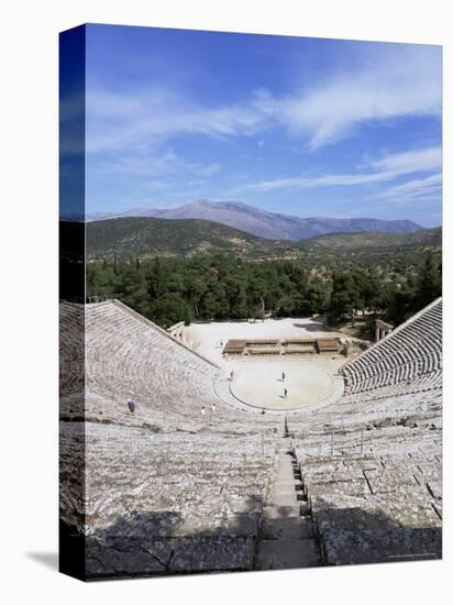 Ancient Greek Theatre, Epidaurus, Unesco World Heritage Site, Peloponnese, Greece, Europe-Oliviero Olivieri-Stretched Canvas