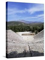 Ancient Greek Theatre, Epidaurus, Unesco World Heritage Site, Peloponnese, Greece, Europe-Oliviero Olivieri-Stretched Canvas