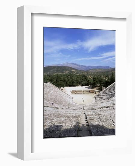 Ancient Greek Theatre, Epidaurus, Unesco World Heritage Site, Peloponnese, Greece, Europe-Oliviero Olivieri-Framed Photographic Print