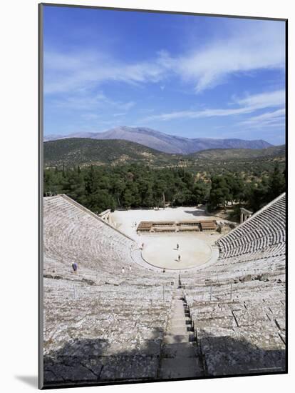 Ancient Greek Theatre, Epidaurus, Unesco World Heritage Site, Peloponnese, Greece, Europe-Oliviero Olivieri-Mounted Photographic Print