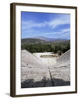 Ancient Greek Theatre, Epidaurus, Unesco World Heritage Site, Peloponnese, Greece, Europe-Oliviero Olivieri-Framed Photographic Print