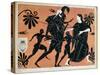 Ancient Greek Vase: The Flight of Aeneas from Troy, with Sons and Carrying His Father Anchises-null-Stretched Canvas