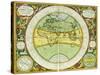 Ancient Hemispheres of the World, Plate 94 from the Celestial Atlas, or the Harmony of the Universe-Andreas Cellarius-Stretched Canvas