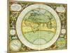 Ancient Hemispheres of the World, Plate 94 from the Celestial Atlas, or the Harmony of the Universe-Andreas Cellarius-Mounted Giclee Print