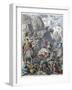 Ancient History. Carthage. Hannibal and his army passing the Alps into Italy-null-Framed Giclee Print