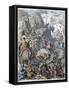 Ancient History. Carthage. Hannibal and his army passing the Alps into Italy-null-Framed Stretched Canvas