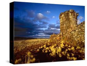 Ancient Inca Tomb at Sunset, Near Lake Titicaca, Peru-Jim Zuckerman-Stretched Canvas