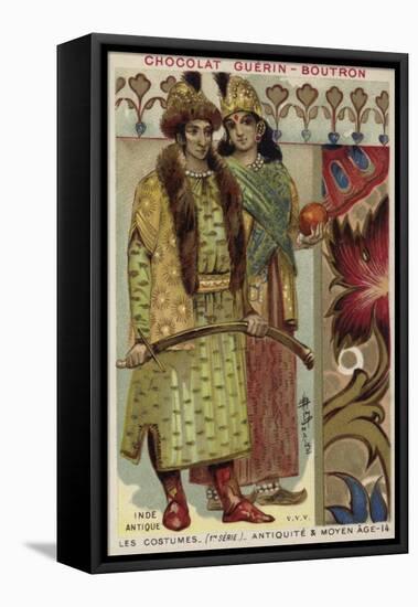 Ancient Indian Costumes-null-Framed Stretched Canvas