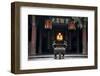 Ancient Liu Bei Statue, Iron Pot, Wuhou Memorial, Three Kingdoms, Temple, Chengdu, Sichuan, China-William Perry-Framed Photographic Print