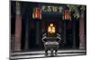 Ancient Liu Bei Statue, Iron Pot, Wuhou Memorial, Three Kingdoms, Temple, Chengdu, Sichuan, China-William Perry-Mounted Photographic Print