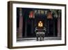 Ancient Liu Bei Statue, Iron Pot, Wuhou Memorial, Three Kingdoms, Temple, Chengdu, Sichuan, China-William Perry-Framed Photographic Print