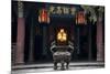 Ancient Liu Bei Statue, Iron Pot, Wuhou Memorial, Three Kingdoms, Temple, Chengdu, Sichuan, China-William Perry-Mounted Photographic Print