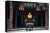 Ancient Liu Bei Statue, Iron Pot, Wuhou Memorial, Three Kingdoms, Temple, Chengdu, Sichuan, China-William Perry-Stretched Canvas