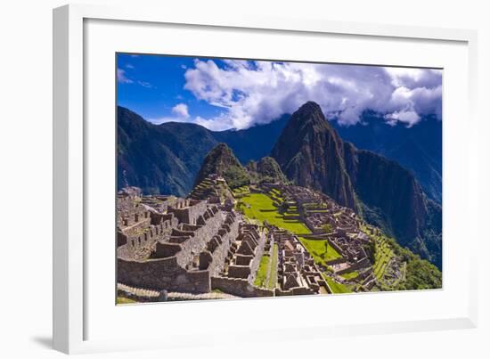 Ancient Machu Pichu Ruins Peru-null-Framed Art Print