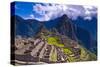 Ancient Machu Pichu Ruins Peru-null-Stretched Canvas