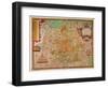 Ancient Map of England 1579-Christopher Saxton-Framed Giclee Print