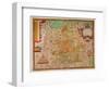 Ancient Map of England 1579-Christopher Saxton-Framed Giclee Print