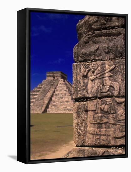 Ancient Mayan City Ruins, Chichen Itza, Mexico-Walter Bibikow-Framed Stretched Canvas