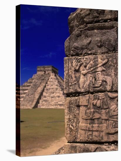 Ancient Mayan City Ruins, Chichen Itza, Mexico-Walter Bibikow-Stretched Canvas